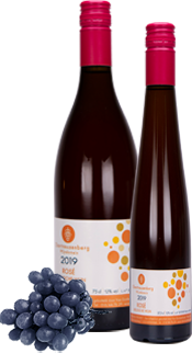 Flessen rosé wijn